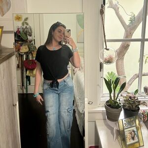 Simple Black Staple Tee | Sanctuary Lou Ruched